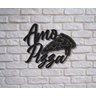 Painel Decorativo Amo Pizza Gourmet Forno a Lenha e Cozinha - 2