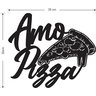 Painel Decorativo Amo Pizza Gourmet Forno a Lenha e Cozinha - 3