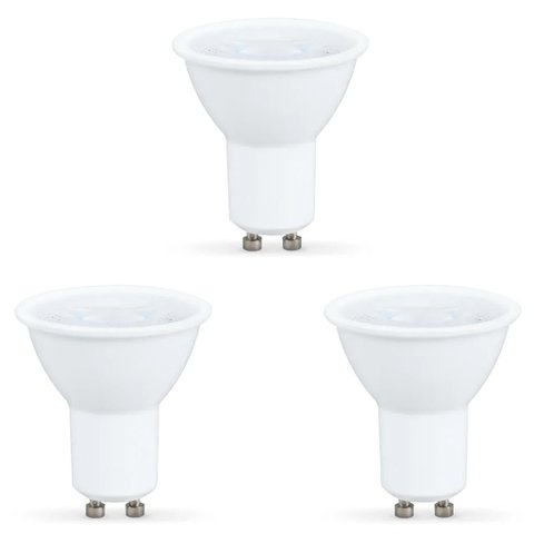 Kit 3 Lâmpada Led Dicróica Gu10 4.8w 350lm Bivolt Amarela