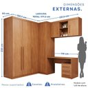 Ver imagem 3 de Guarda-Roupa Modulado 6 Peças 6 Portas 6 Gavetas Texas Marrom/Cinamomo