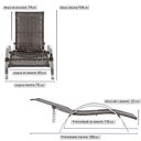 Ver imagem 2 de Espregiçadeira em aluminio e fibra sintetica com regulagem reclinavel Ipanema, piscina, jardim,