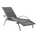 Ver imagem 1 de Espregiçadeira em aluminio e fibra sintetica com regulagem reclinavel Ipanema, piscina, jardim,
