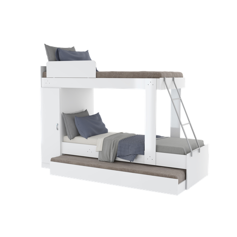 Treliche de Solteiro para Colchão 78 X 188 Cm Multimóveis Fg329 Branco