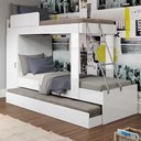 Ver imagem 3 de Treliche de Solteiro para Colchão 78 X 188 Cm Multimóveis Fg329 Branco