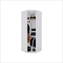 Ver imagem 3 de Guarda Roupa de Canto 45 Porta Espelhada Modular MDF Lotus Belmax:Branco
