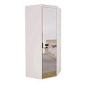 Ver imagem 1 de Guarda Roupa de Canto 45 Porta Espelhada Modular MDF Lotus Belmax:Branco