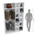 Ver imagem 3 de MÓDULO CLOSET NICHOS E CABIDEIRO DUPLO L150XP40XA240 M363.B MUNDI MOVEIS