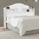 Ver imagem 1 de Cabeceira Para Box Em MDF Casal Evelyn Branco Carmolar