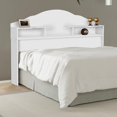 Cabeceira Para Box Em MDF Casal Evelyn Branco Carmolar