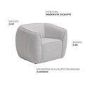 Ver imagem 3 de Poltrona Decorativa Premium Provença Bouclé Cinza Claro - Nexta Casa