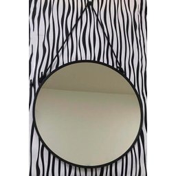 Espelho Redondo Com Alça Preto 40cm - 2