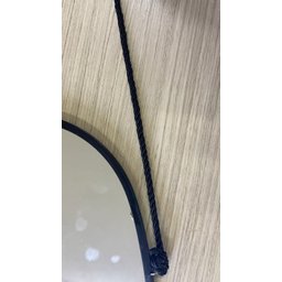 Espelho Redondo Com Alça Preto 40cm - 4