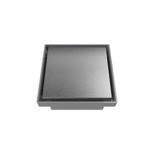 Ralo Oculto Quadrado Astra Roc15i 15cm Inox Escovado
