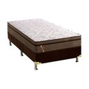 Ver imagem 1 de Cama Box Solteiro: Colchão Espuma Probel Visco Gel New Visco Guarda Costas + Base CRC Suede Brown(