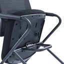 Ver mais imagens de Kit com 5 Cadeiras Escritório Hotel Auditório com Rodízio Gravi Ch-357C-2X Preto
