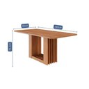 Ver imagem 3 de Mesa Multiuso Cozinha Ariela C/ Tampo Madeirado 180x90cm Cinamomo - Cimol