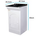 Ver imagem 2 de Tanque de Lavanderia em Fibra 20l para Torneira de Bancada Cor:preto