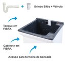 Ver imagem 3 de Tanque de Lavanderia em Fibra 20l para Torneira de Bancada Cor:preto