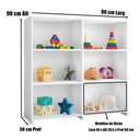 Ver imagem 5 de Estante Infantil Branca para Quarto do Bebê Marrocos 06 Nichos Casa Moderna