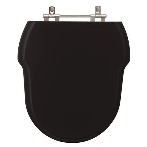 Assento Sanitário Poliester Hampton Preto para vaso Incepa