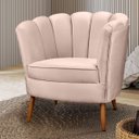 Ver imagem 2 de Poltrona Decorativa Ariel Petala com Pés de Madeira - Star Confort