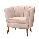 Ver imagem 1 de Poltrona Decorativa Ariel Petala com Pés de Madeira - Star Confort