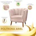 Ver imagem 4 de Poltrona Decorativa Ariel Petala com Pés de Madeira - Star Confort