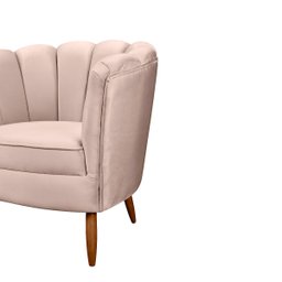 Poltrona Decorativa Ariel Petala com Pés de Madeira - Star Confort - 5