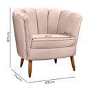 Ver imagem 3 de Poltrona Decorativa Ariel Petala com Pés de Madeira - Star Confort