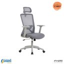 Ver imagem 1 de Cadeira Office Dallas Preta e Cinza - Rivatti