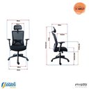Ver imagem 7 de Cadeira Office Dallas Preta e Cinza - Rivatti