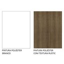 Ver mais imagens de Armário De Cozinha Aéreo 100% MDF 120 cm 2 Portas Branco/Rustic Acordes Madesa