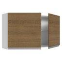 Ver imagem 5 de Armário De Cozinha Aéreo 100% MDF 120 cm 2 Portas Branco/Rustic Acordes Madesa