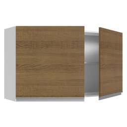 Armário De Cozinha Aéreo 100% MDF 120 cm 2 Portas Branco/Rustic Acordes Madesa - 5