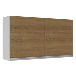 Armário De Cozinha Aéreo 100% MDF 120 cm 2 Portas Branco/Rustic Acordes Madesa - 2