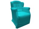 Ver imagem 1 de Poltrona Cadeira De Amamentação Com Balanço Manu Suede Azul Tifany Mz Decor