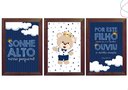 Ver imagem 2 de 3 Quadros Decorativos Ursinho Príncipe 20x30 Moldura e Vidro:branca