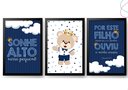 Ver imagem 3 de 3 Quadros Decorativos Ursinho Príncipe 20x30 Moldura e Vidro:branca