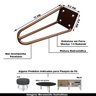 Pé de Metal 25 Cm Hairpin Legs Mesas de Centro Puffs Bronze - 6