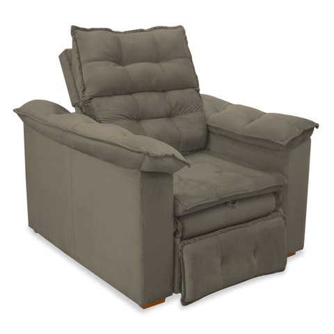 Poltrona do Papai Confortável Reclinável e Retrátil:capuccino