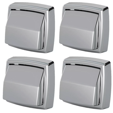 Kit 4 Acabamento Valvula Descarga Deca Hydra Max Abs Cromada
