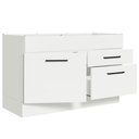 Ver imagem 6 de Balcão Gabinete de Pia Cozinha 120 x 60 cm 1 Porta 2 Gavetas Branco (Sem Tampo) Agata Madesa