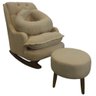 Kit Amamentação com Balanço Suede Bege Rosado - Dominic Decor Lille - 1