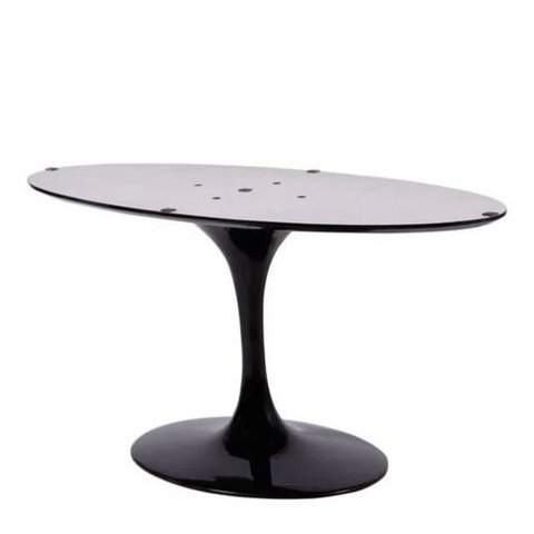 Base de Mesa de Jantar Saarinen Oval Para Tampo de 137x90 Cm Preta Modelar Art Moveis