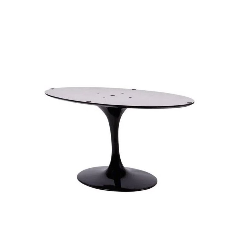 Base de Mesa de Jantar Saarinen Oval Para Tampo de 137x90 Cm Preta Modelar Art Moveis Base de Mesa de Jantar Saarinen Oval Para Tampo de 137x90 Cm Preta Modelar Art Moveis