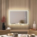 Ver imagem 7 de Espelho Led 3 Cores Retangular Banheiro Dual Touch C/ Desembaçador - 80cmx60cm 110v/220v