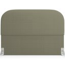 Ver imagem 7 de Cabeceira Cama Box Casal 195cm Lanna com Puff Recamier Doha W01 Bouclê Oliva - Lyam Decor