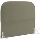 Ver imagem 3 de Cabeceira Cama Box Casal 195cm Lanna com Puff Recamier Doha W01 Bouclê Oliva - Lyam Decor