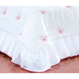 Cobre Leito Queen Safira Microfibra 3 peças Branco Lilly Home Enxovais Cobre leito Safira - 4