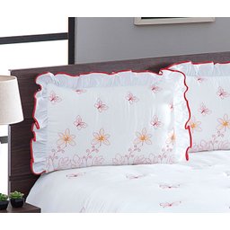 Cobre Leito Queen Safira Microfibra 3 peças Branco Lilly Home Enxovais Cobre leito Safira - 2